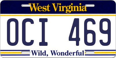 WV license plate OCI469