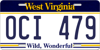 WV license plate OCI479