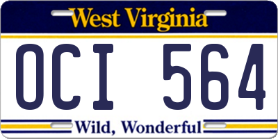 WV license plate OCI564