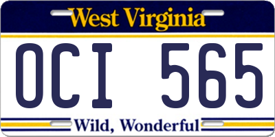 WV license plate OCI565