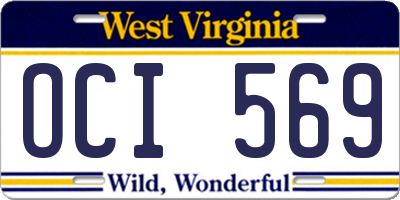 WV license plate OCI569