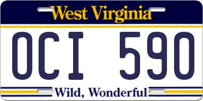 WV license plate OCI590