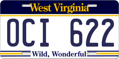 WV license plate OCI622