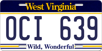 WV license plate OCI639