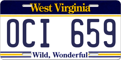 WV license plate OCI659