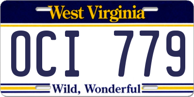 WV license plate OCI779