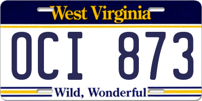 WV license plate OCI873