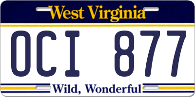 WV license plate OCI877