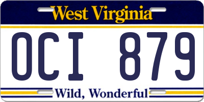 WV license plate OCI879