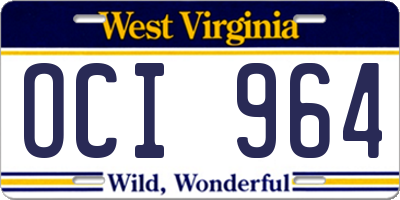 WV license plate OCI964