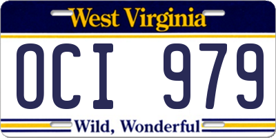 WV license plate OCI979