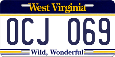 WV license plate OCJ069