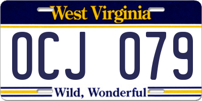 WV license plate OCJ079