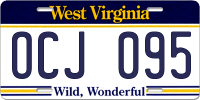 WV license plate OCJ095