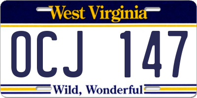 WV license plate OCJ147