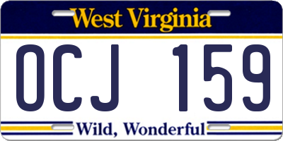 WV license plate OCJ159