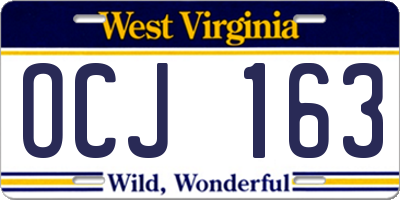 WV license plate OCJ163