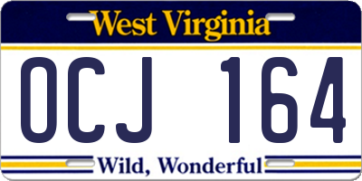 WV license plate OCJ164