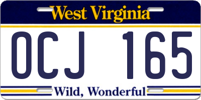 WV license plate OCJ165