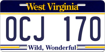 WV license plate OCJ170