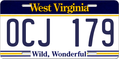 WV license plate OCJ179