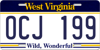WV license plate OCJ199