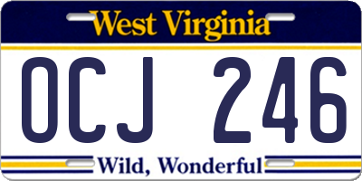 WV license plate OCJ246