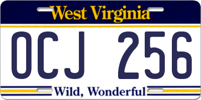 WV license plate OCJ256