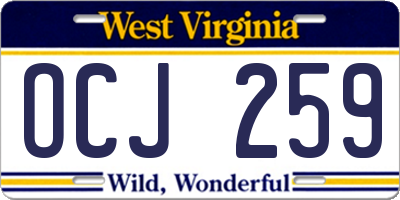 WV license plate OCJ259