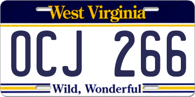WV license plate OCJ266