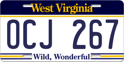WV license plate OCJ267