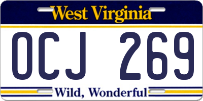 WV license plate OCJ269