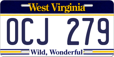 WV license plate OCJ279