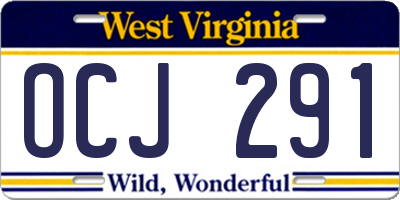 WV license plate OCJ291