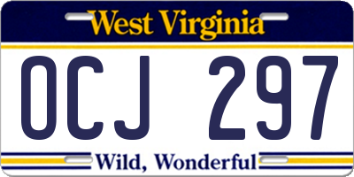WV license plate OCJ297