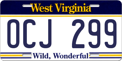 WV license plate OCJ299