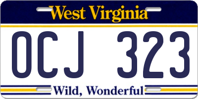 WV license plate OCJ323