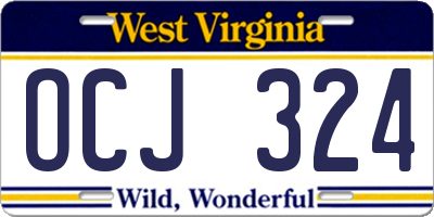 WV license plate OCJ324