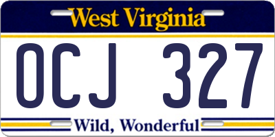 WV license plate OCJ327