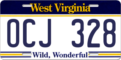 WV license plate OCJ328