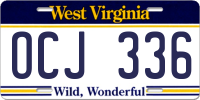 WV license plate OCJ336