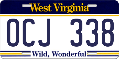 WV license plate OCJ338