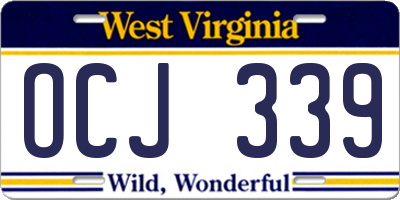 WV license plate OCJ339