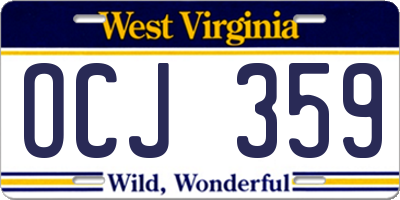 WV license plate OCJ359