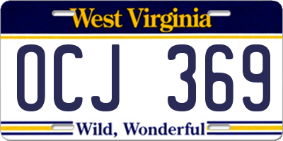WV license plate OCJ369