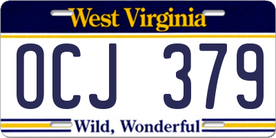 WV license plate OCJ379