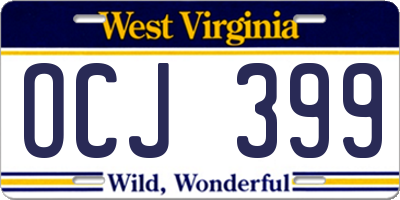 WV license plate OCJ399