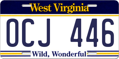 WV license plate OCJ446