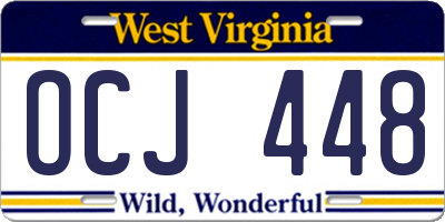 WV license plate OCJ448