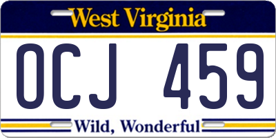 WV license plate OCJ459